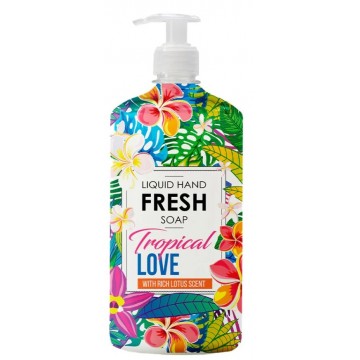 FRESH TROPICAL LOVE skystas rankų muilas tropikų aromato 1 l